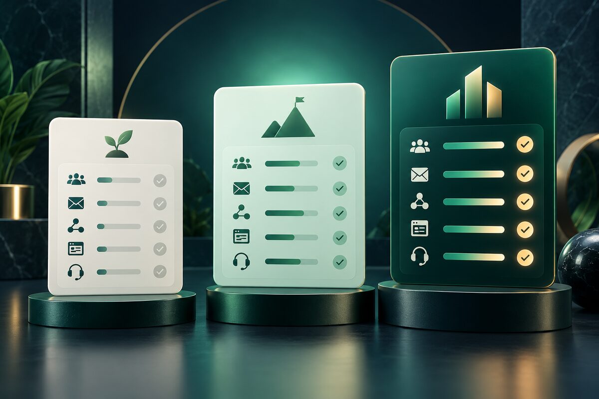 MailerLite pricing comparison showing Free, Comfort, and Power plan features
