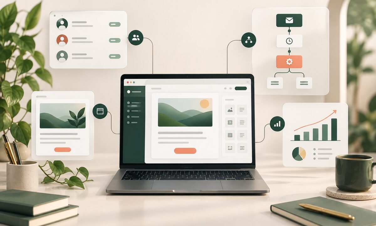 MailerLite email marketing platform with newsletters, subscribers, automations, and reports